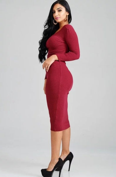 PLUS- Sexy Knit Dress