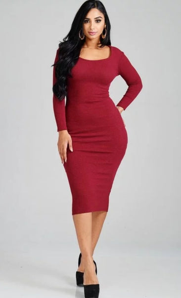 PLUS- Sexy Knit Dress